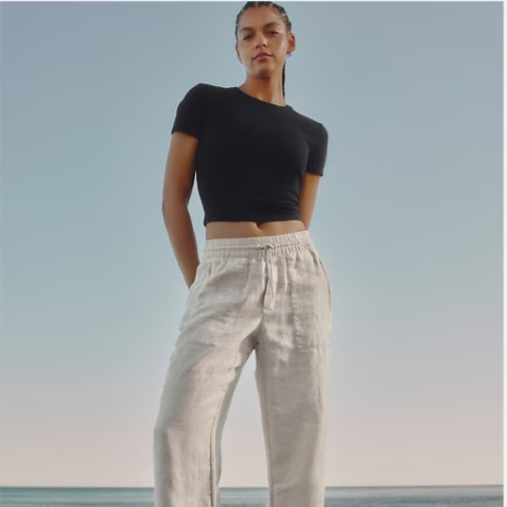 Retreat Linen High Rise Wide Leg Pant